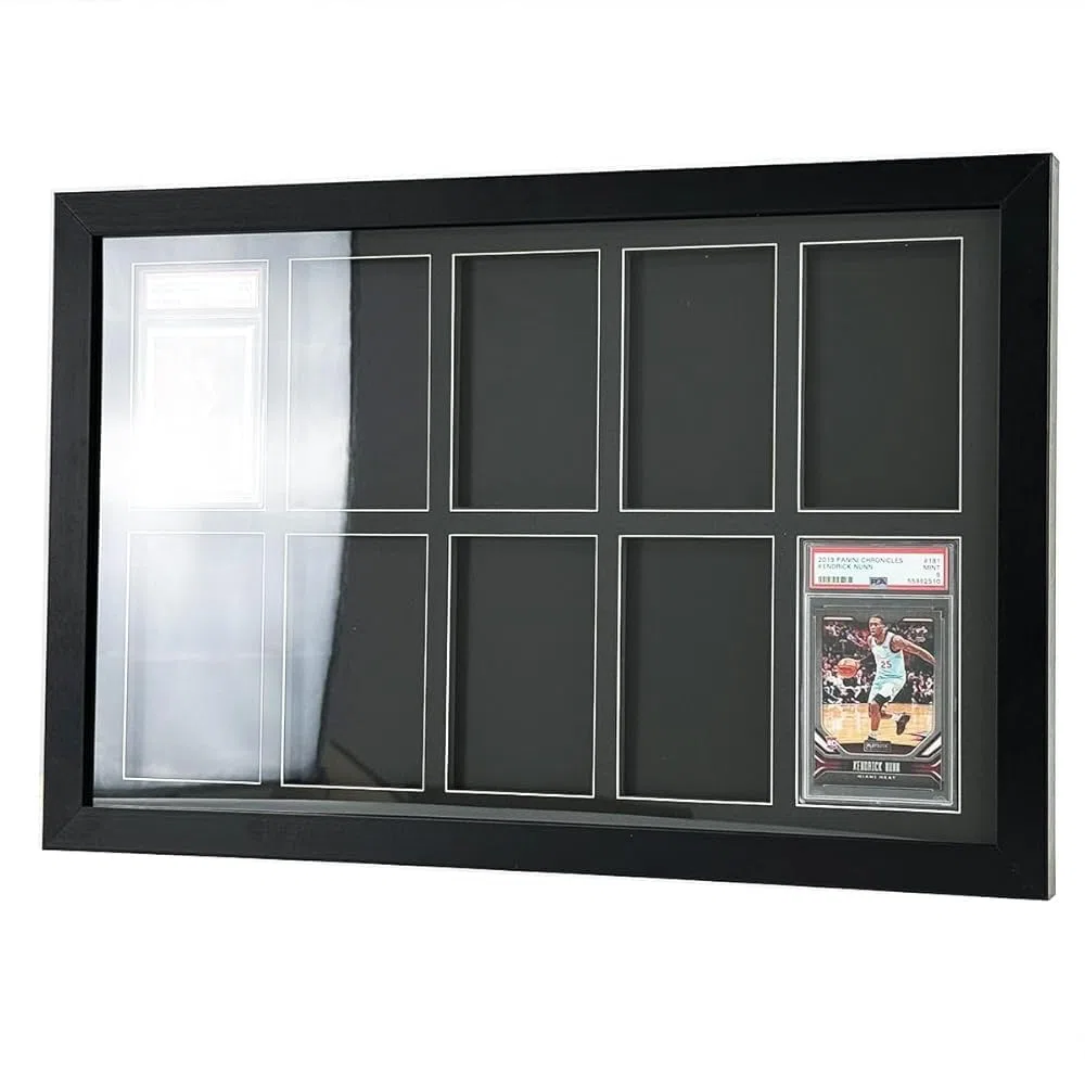 Cadre d'affichage pour Cartes graduées - Compatible avec PSA, CGC et TAG - Présentoir Mural pour Cartes de Sport, Pokémon et MTG (10 Dalles)